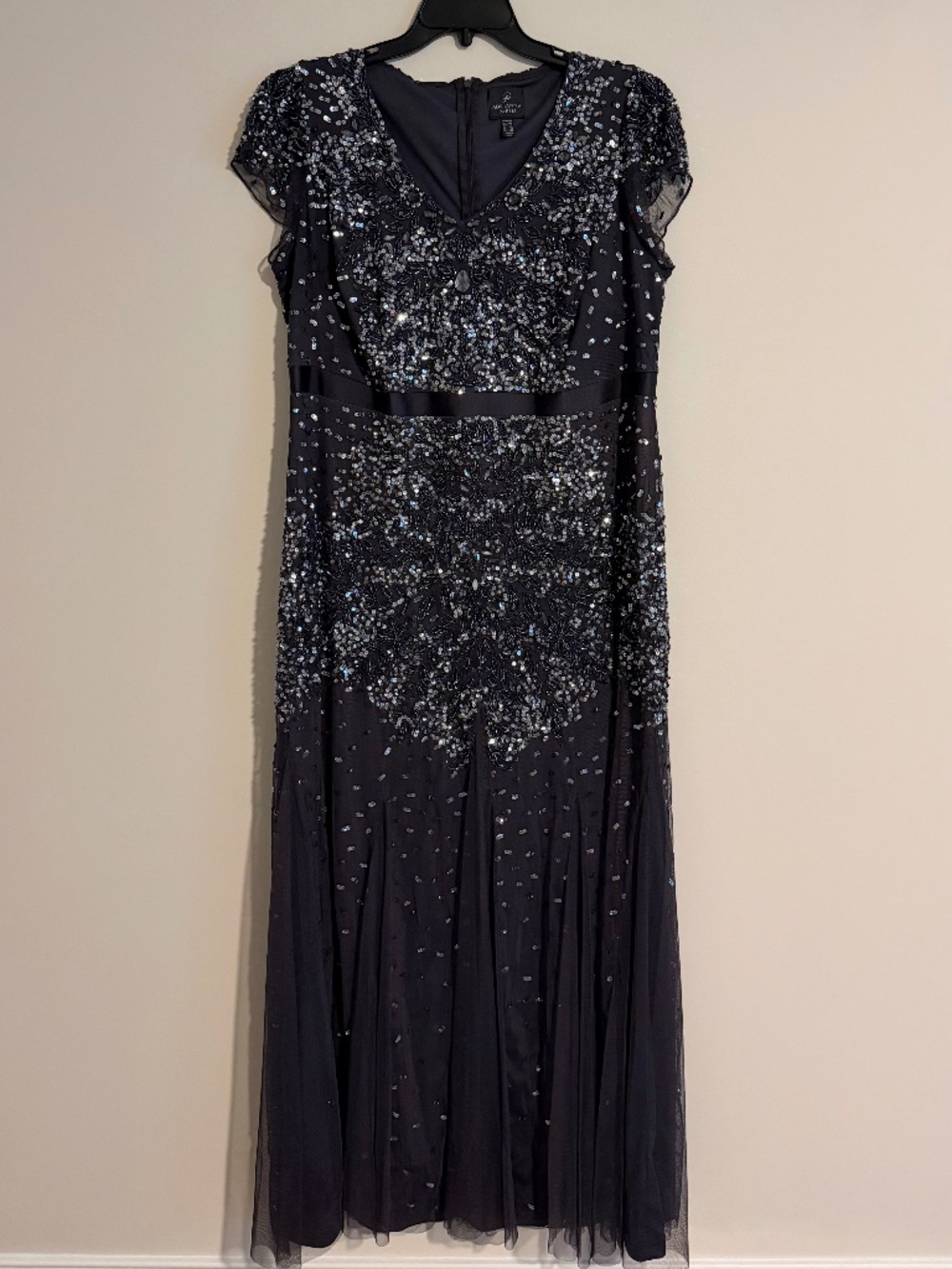 Dark gray Adrianna Papell v-neck dress